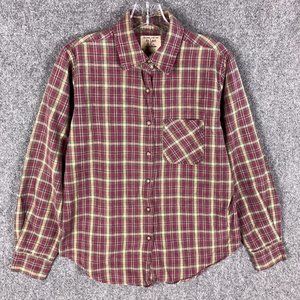 At Last & Co Button Up Shirt Women's Medium 100% Cotton Long Sleeve Adults M